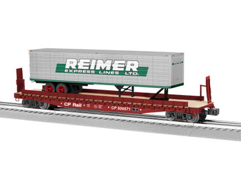 Lionel 2326380 O Scale Canadian Pacific 50' Flatcar w/ Reimer Trailer