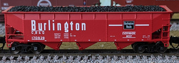 Bluford Shops 74050 N Burlington-Chinese CB&Q 3-Bay Offset Side Hopper #170928