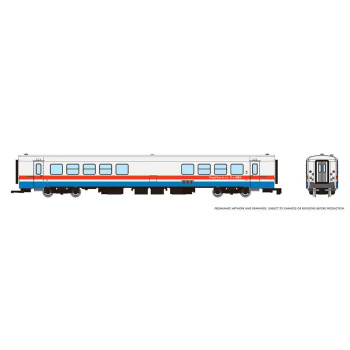 Rapido 525103 N Scale Amtrak Phase 3 Early RTL Turboliner Single Coach Car #183