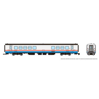 Rapido 525106 N Scale Amtrak Phase 3 Late RTL Turboliner Single Coach Car #186