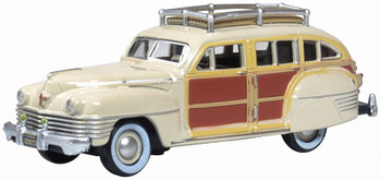 Oxford Diecast 87CB42003 HO Scale Chrysler T & C Woody Wagon 1942 Catalina Tan