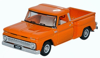 Oxford Diecast 87CP65002 HO Scale 1965 Chevrolet Stepside Pick Up Orange