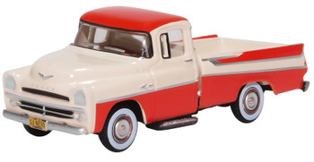 Oxford 87DP57001 HO 1957 Dodge D100 Sweptside Pick Up Tropical Coral and Glacie