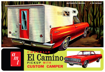 AMT 1364 1:25 Scale 1965 Chevy EL Camino w/Camper Model Kit