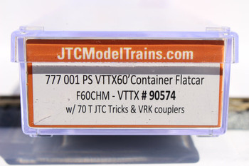 Jacksonville 777008 N Pullman Standard TrailerTrain Logo 60' Flatcar #92277