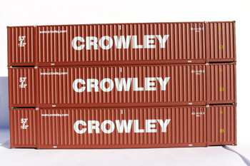 Jacksonville Terminal 953049 HO Crowley Brown "Website" Ocean 53' Containers (3)
