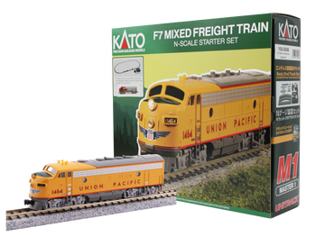 Kato 1060050 N Scale Union Pacific EMD F7 Freight Starter Set (Analog DC)