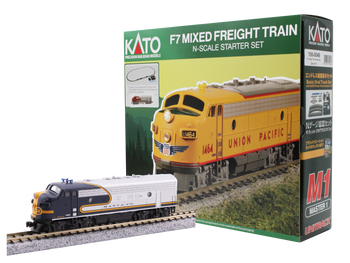 Kato 1060051 N Scale AT&SF Bluebonnet EMD F7 Starter Set (Analog DC)