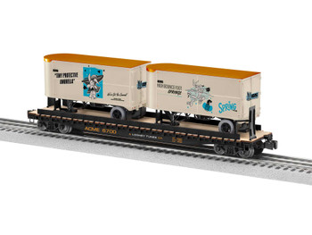 Lionel 2426700 O Scale ACME products 50' TOFC Flatcar 6700 With Two 20' Trailers