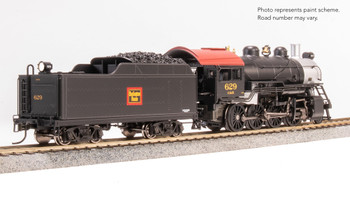 Broadway Limited 8750 HO Scale CBQ 2-8-0 Consolidation 634 (Analog DC)