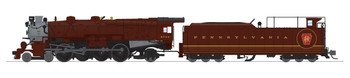 Broadway Limited 8499 N Scale Pennsylvania Railroad Steam 4-8-2 6744 (Analog DC)