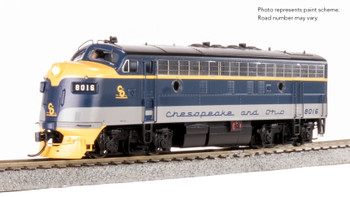 Broadway Limited 9660 HO EMD F3A C&O #8016 Blue/Gray/Yellow Paragon4 DCC/Sound