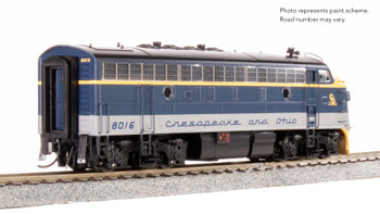 Broadway Limited 9661 HO EMD F3A C&O #8016 Blue/Gray/Yellow Stealth Analog DC