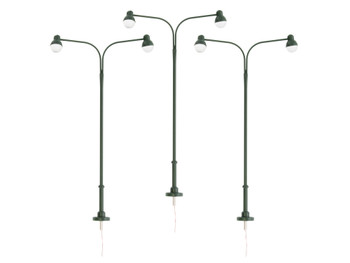 Lionel 2429220 O Scale Lionelville Double Arm Globe Light 3-Pack