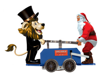 Lionel 2535010 O Scale Lionel Lenny & Santa Handcar Blue