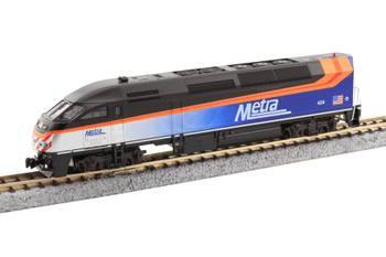 Kato 1068701S N Scale Chicago Metra MP36PH Gallery Bi-Level 4-Unit Train Set (DCC/Sound)
