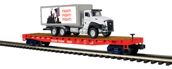 MTH O Scale Premier Donald J. Trump #2024 Flat Car New