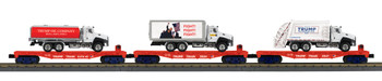 MTH O Gauge RailKing Donald J. Trump #2024 Flat Car New