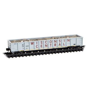 Micro-Trains 17000020 N Wood Chip Gondola with Load Wisconsin Central #54080
