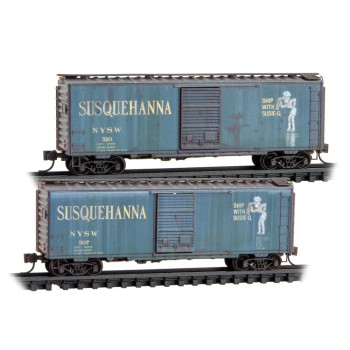 Micro-Trains 98305107 N 40' Standard Box Car New York, Susquehanna & Western