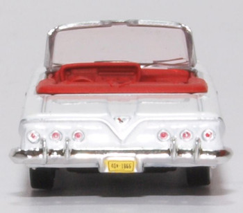 Oxford Diecast 87CI61003 HO Chevrolet Impala 1961 White Roman Red New