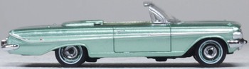 Oxford Diecast 87CI61007 HO 1961 Chevrolet Impala Convertible Arbor Green New