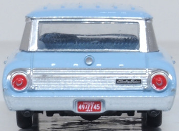 Oxford Diecast 87FC64001 HO 1964 Ford Country Sedan Skylight Blue New