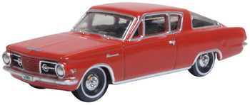 Oxford Diecast 87PB65002 HO 1965 Plymouth Barracuda Medium Red New