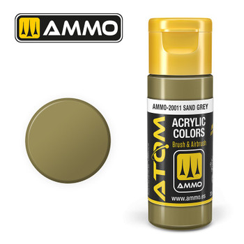 AMMO by Mig Jimenez ATOM-20011 Atom Color paint 17mL ATOM Sand Grey Fs30277
