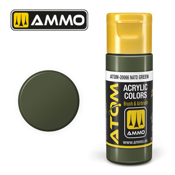 AMMO by Mig Jimenez ATOM-20066 Atom Color paint 17mL ATOM Atom Color NATO Green
