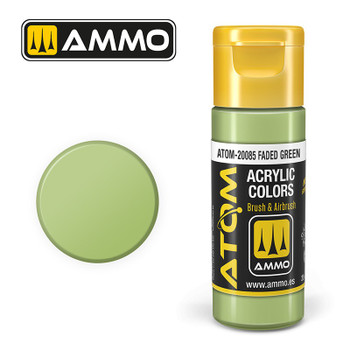 AMMO by Mig Jimenez ATOM-20085 Atom Color paint 17mL ATOM Atom Color Faded Green