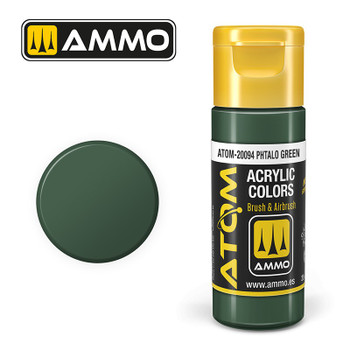 AMMO by Mig Jimenez ATOM-20094 17mL ATOM Atom Color Phtalo Green