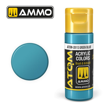 AMMO by Mig Jimenez ATOM-20113 Atom Color paint 17mL ATOM Atom Color Green Blue