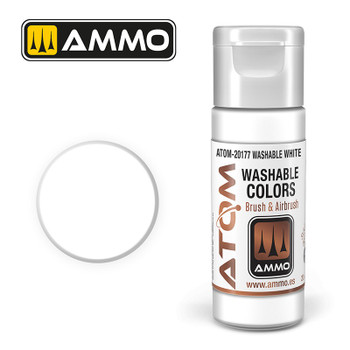 AMMO by Mig Jimenez ATOM-20177 Atom Color paint 17mL ATOM Atom Washable White