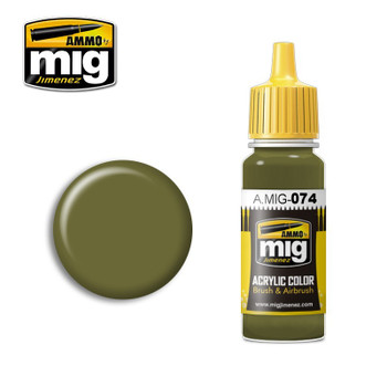 AMMO by Mig Jimenez A.MIG-0074 Acrylic color 17mL jar ACRYLIC Green Moss Acrylic