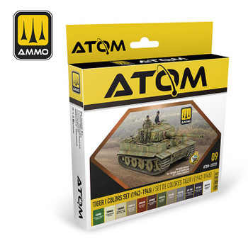 AMMO by Mig Jimenez ATOM-20729 17mL ATOM TIGER I Clrs SET(1942-45)