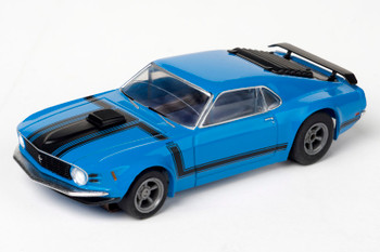 AFX 22026 HO 1970 Ford Mustang Boss 302 Trans Am Blue Mega G+ Slot Car
