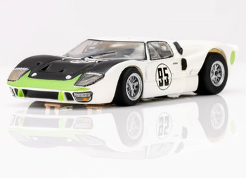 AFX 22056 HO 1966 Ford GT40 MkII Daytona White/Black #95 Mega G+ Slot Car