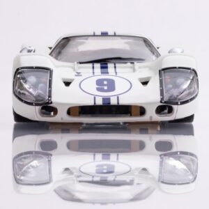 AFX 22078 HO 1967 Ford GT40 Mark IV White #9 Mega G+ Slot Car 1/64 Scale