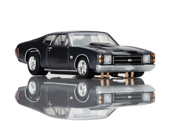 AFX 22087 HO 1972 Chevrolet Chevelle 454 Silver/Black Mega G+ Slot Car