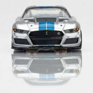AFX 22099 HO 2022 Ford Shelby Mustang GT500KR Silver/Blue Mega G+ Slot Car