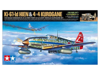 Tamiya 25203 1:48 Scale Kawasaki Ki 61 Id Hien & 4x4 Kurogane Plastic Model Kit