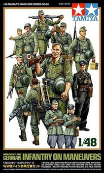 Tamiya 32530 1:48 Scale WWII German Infantry on Maneuvers Plastic Model Figure