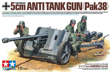 Tamiya 35392 1:35 Scale German 5cm Anti Tank Gun (Pak38) Plastic Model Kit