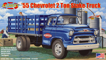 Atlantis H1401 1:48 1955 Chevy Stake Bed Truck Plastic Model Kit Collectible