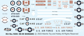 Atlantis H1806 1:56 Boeing IM-99 Bomarc Missile with Launch Platform Model Kit