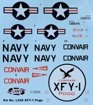 Atlantis L526 1:48 Convair XFY-1 Pogo US Navy VTOL Fighter Plastic Model Kit