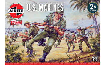 Airfix A00716V 1:76 WWII US Marines Military Collectible Plastic Model Kit