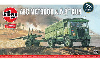 Airfix A01314V 1:76 AEC Matador & 5.5inch Gun Military Plastic Model Kit