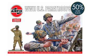 Airfix A02711V 1:32 WWII US Paratroops Military Collectible Plastic Model Kit